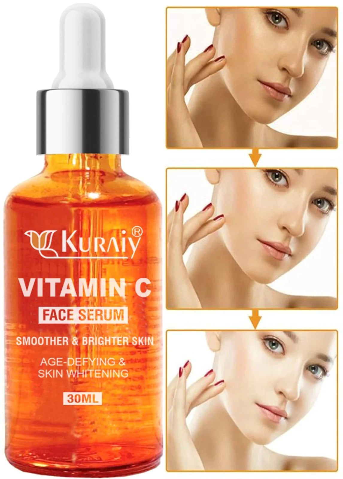 Kuraiy Best Vitamin C Brightening Skin Face Serum | For Men & Women | All Skin  (30 ml)