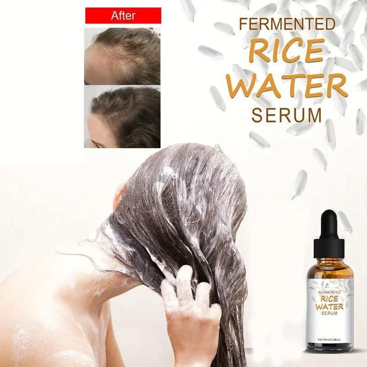 🌿Organic Fermented  Rice Water Hair Growth Serum – Rapid Growth & Stunning Shine”✨