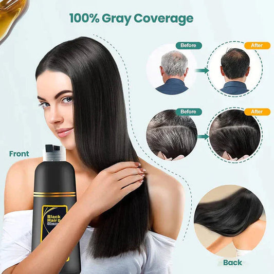 3-IN-1 BLACK HAIR DYE SHAMPOO (AYURVEDIC NO SIDE EFFECT) - Buy 1 Get 1 Free  🔥